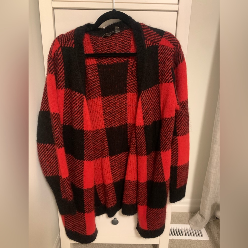 Plaid cardigan